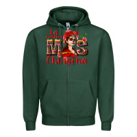 Sports Green La mama mos Chingona Zipper Hoodie - NancyCooperArtShop