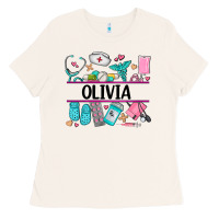 Bone nurse elements with costom name Ladies Tee - AdoDesignShop