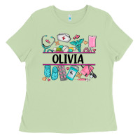 Matcha nurse elements with costom name Ladies Tee - AdoDesignShop