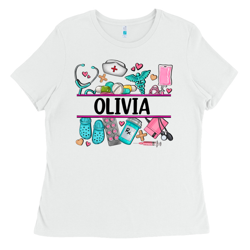Nurse Elements With Costom Name Ladies Tee by AdoDesignShop | Teevron