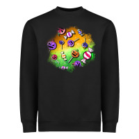 Black halloween candy patches Heavyweight Sweatshirt - BundleAndBundleShop