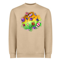 Mushroom halloween candy patches Heavyweight Sweatshirt - BundleAndBundleShop