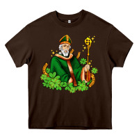 Chocolate Brown st patricks and horseshoes with shamrocks Heavy Core Tee - AdoDesignShop