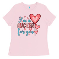 Bubblegum Pink i'm a sucker for you Ladies Tee - JahusDesignShop