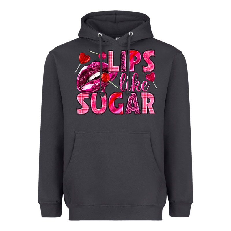 Lips Like Sugar Valentine's Day Heavyweight Hoodie by HowdyJamesFarm | Teevron