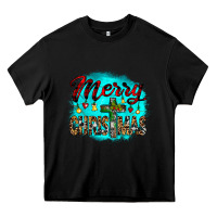 Black merry christmas wood slice ornament Heavy Core Tee - JahusDesignShop