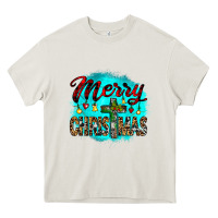 Cream merry christmas wood slice ornament Heavy Core Tee - JahusDesignShop