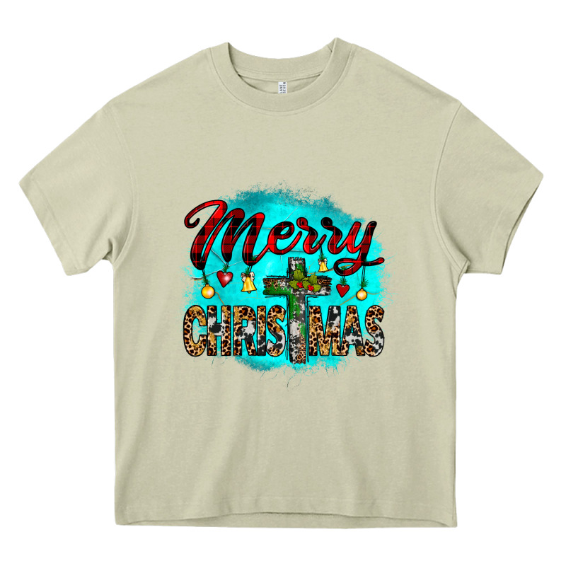 Merry Christmas Wood Slice Ornament Heavy Core Tee by JahusDesignShop | Teevron