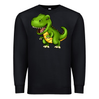 Black Cartoon T-Rex Premium Sweatshirt - HowdyJamesFarm