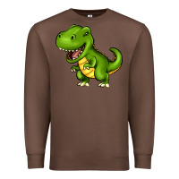 Chestnut Cartoon T-Rex Premium Sweatshirt - HowdyJamesFarm