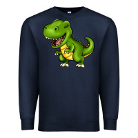 Navy Cartoon T-Rex Premium Sweatshirt - HowdyJamesFarm