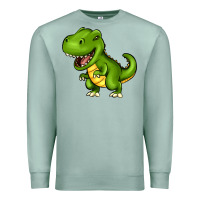 Seafoam Cartoon T-Rex Premium Sweatshirt - HowdyJamesFarm