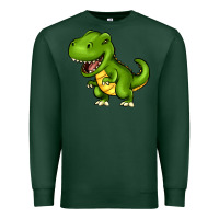 Sports Green Cartoon T-Rex Premium Sweatshirt - HowdyJamesFarm