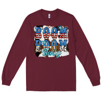 Burgundy Boom Boom Baby Long Sleeve Tee - JahusDesignShop