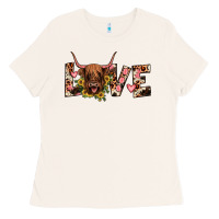 Bone highland cow love Ladies Tee - JahusDesignShop