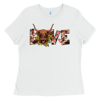 White highland cow love Ladies Tee - JahusDesignShop