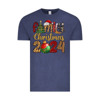 Vintage Denim family christmas 2024 Vintage Tee - MaliasSmallBusiness