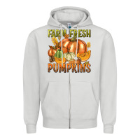 Dove Grey Farm Fresh Pumpkins Zipper Hoodie - texasbilliewilder