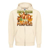 Sandshell Farm Fresh Pumpkins Zipper Hoodie - texasbilliewilder