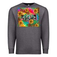 Charcoal Heather Mom rainbow sunflower Premium Sweatshirt - CowGirlArtShop