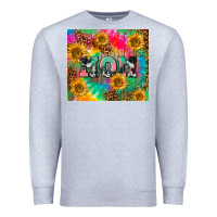 Heather Grey Mom rainbow sunflower Premium Sweatshirt - CowGirlArtShop