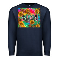 Navy Mom rainbow sunflower Premium Sweatshirt - CowGirlArtShop