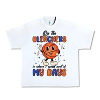 White on the bleachers is where i spend most of my days Urban Heavy Tee - MaliasSmallBusiness