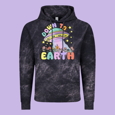 Down To Earth Vintage Hoodie Designed By Maliassmallbusiness