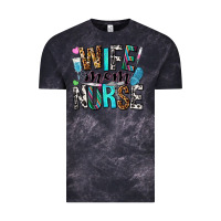 Cloud Black wife mom nurse Vintage Tee - NancyCooperArtShop