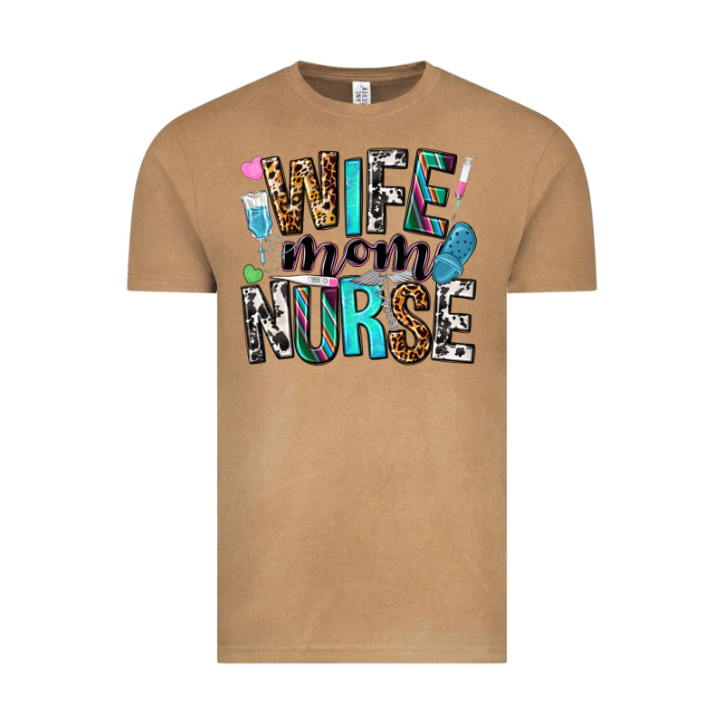 Wife Mom Nurse Vintage Tee by NancyCooperArtShop | Teevron