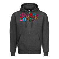 Charcoal Heather Chica bonita Zipper Hoodie - NancyCooperArtShop
