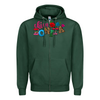 Sports Green Chica bonita Zipper Hoodie - NancyCooperArtShop