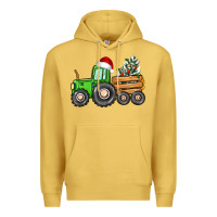 Christmas Tractor Premium Hoodie | Teevron