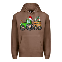 Chestnut christmas tractor Premium Hoodie - CowGirlArtShop