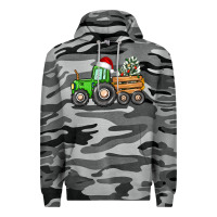 Slate Camo christmas tractor Premium Hoodie - CowGirlArtShop