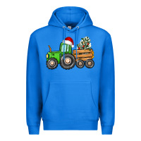 True Royal christmas tractor Premium Hoodie - CowGirlArtShop