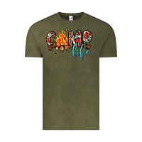 Vintage Olive camp life Vintage Tee - JahusDesignShop