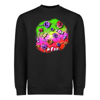 Black halloween candy  patches Heavyweight Sweatshirt - BundleAndBundleShop