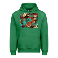 Emerald aztec turquoise glitter cowhide  tooled leather ba Urban Hoodie - FaDigitalArtStudio
