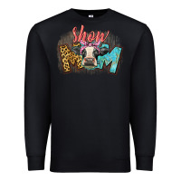Black Show mom cow Premium Sweatshirt - CowGirlArtShop