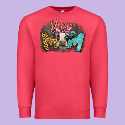 Show Mom Cow Premium Sweatshirt Designed By Cowgirlartshop