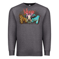 Charcoal Heather Show mom cow Premium Sweatshirt - CowGirlArtShop