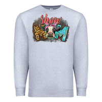 Heather Grey Show mom cow Premium Sweatshirt - CowGirlArtShop