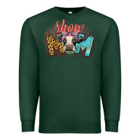 Sports Green Show mom cow Premium Sweatshirt - CowGirlArtShop