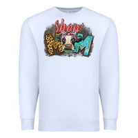 White Show mom cow Premium Sweatshirt - CowGirlArtShop