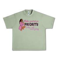 Oil Green make yourself a priority today and everyday afro w Urban Heavy Tee - NancyCooperArtShop