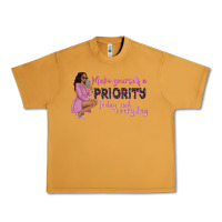 Peanut Butter make yourself a priority today and everyday afro w Urban Heavy Tee - NancyCooperArtShop