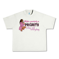 Pistachio make yourself a priority today and everyday afro w Urban Heavy Tee - NancyCooperArtShop