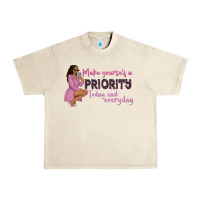 Sandshell make yourself a priority today and everyday afro w Urban Heavy Tee - NancyCooperArtShop