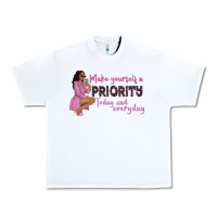 White make yourself a priority today and everyday afro w Urban Heavy Tee - NancyCooperArtShop